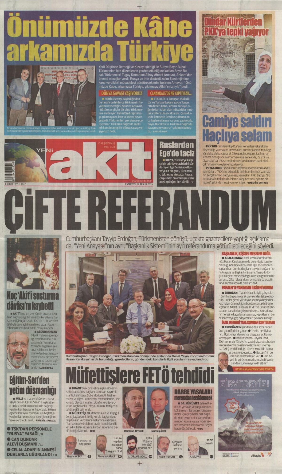 Gazeteler bugün ne yazdı? - 1