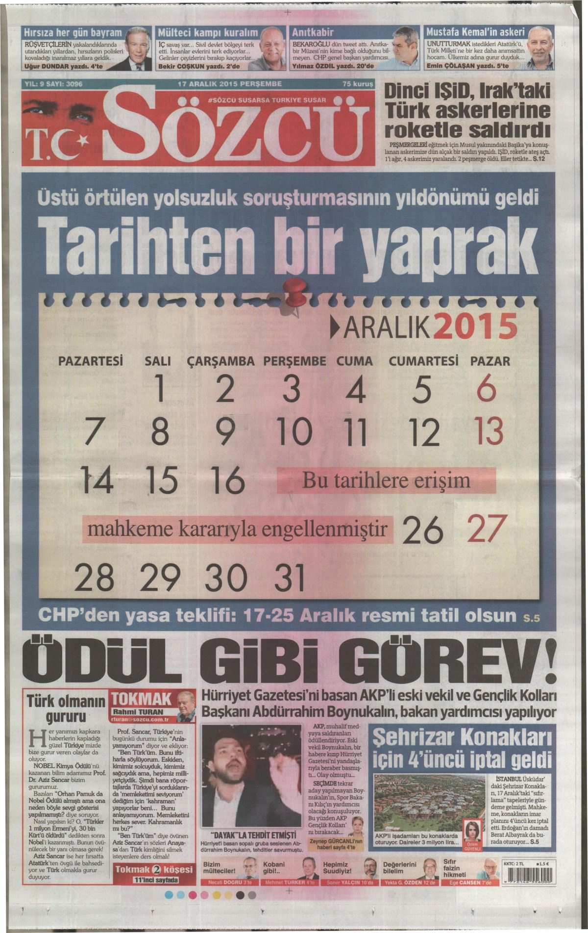 Gazeteler bugün ne yazdı? - 5