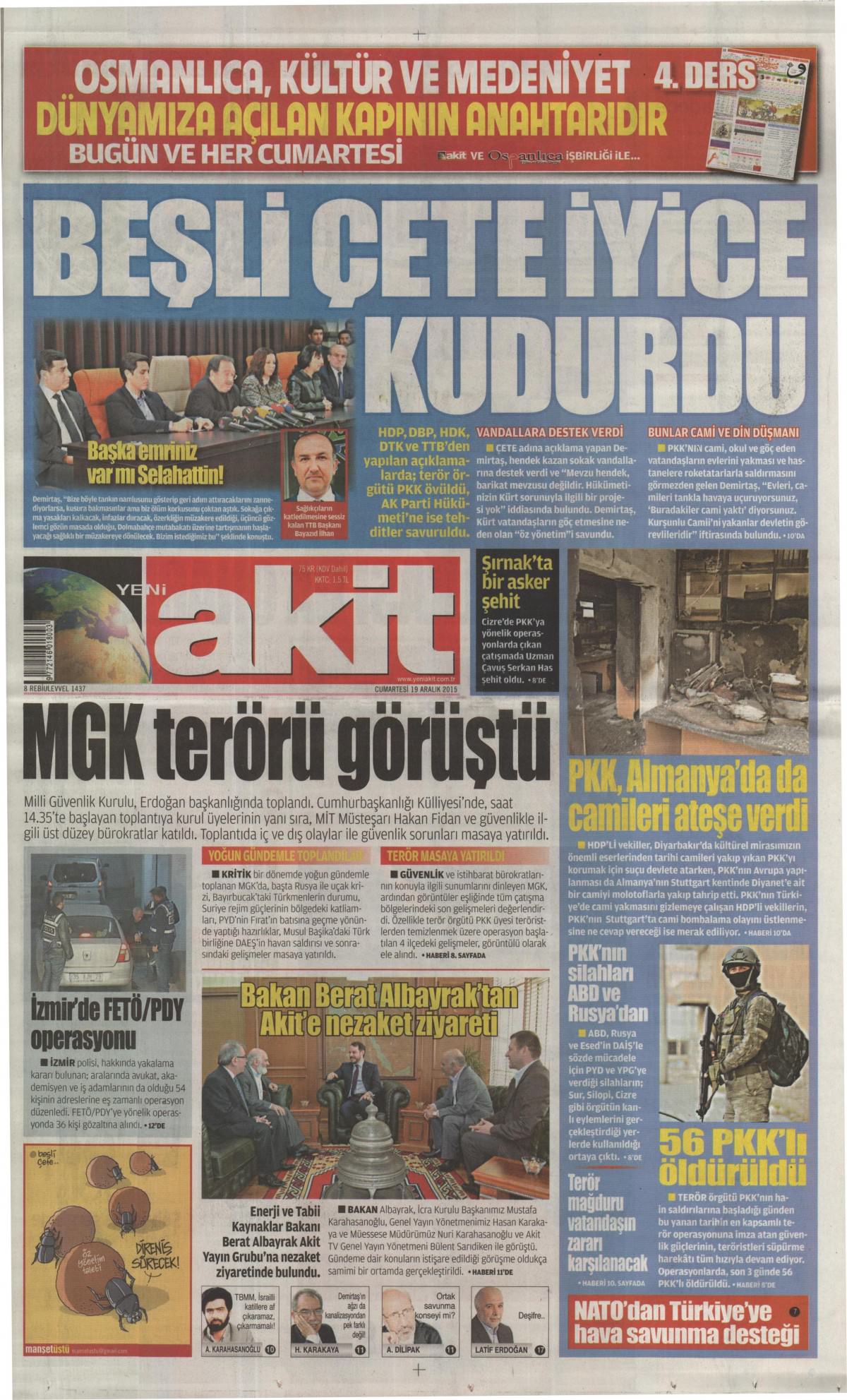 Gazeteler bugün ne yazdı? - 9