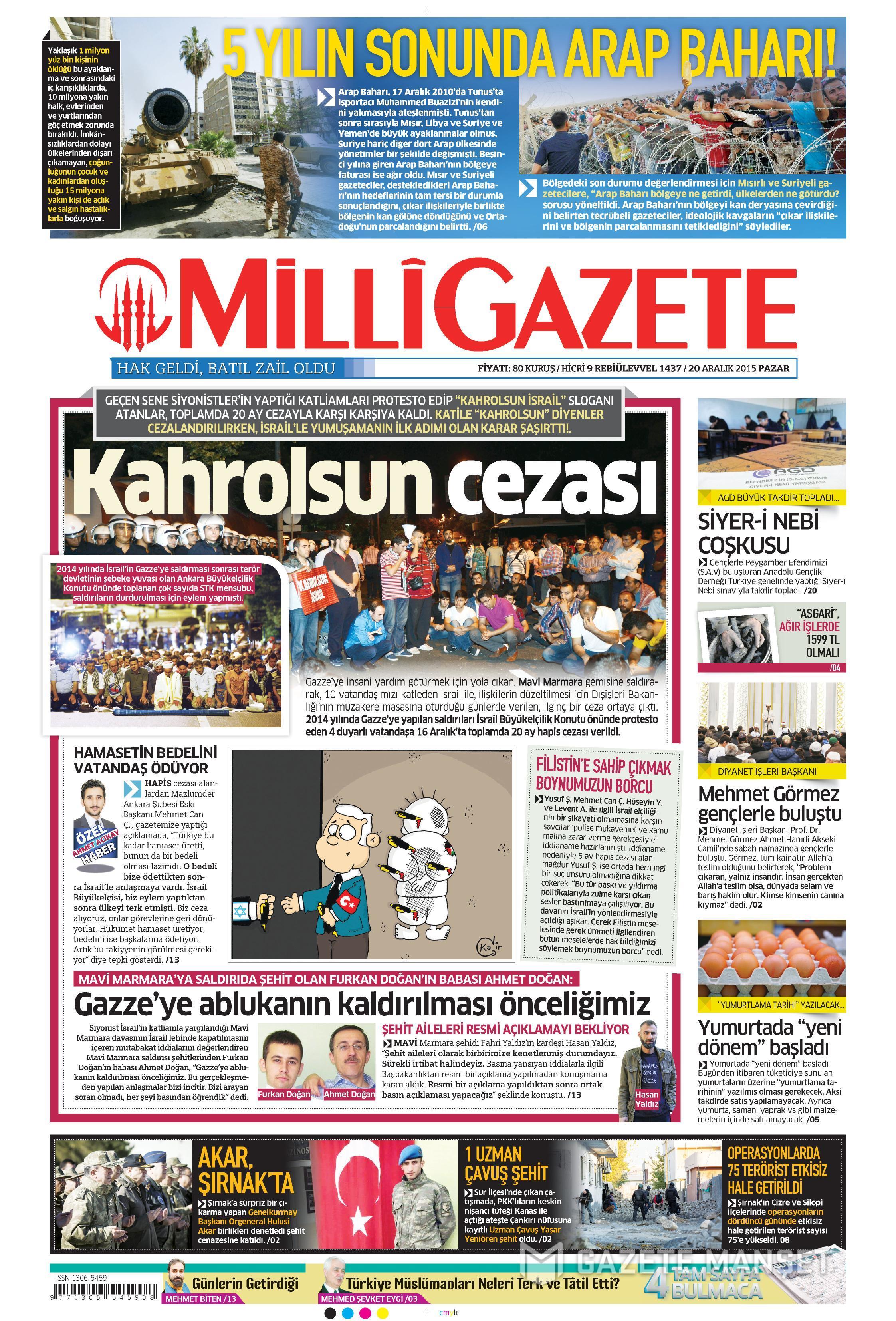 Gazeteler bugün ne yazdı? 20 Aralık 2015 - 617