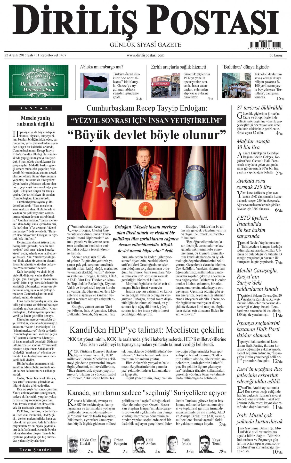 Gazeteler bugün ne yazdı? - 24