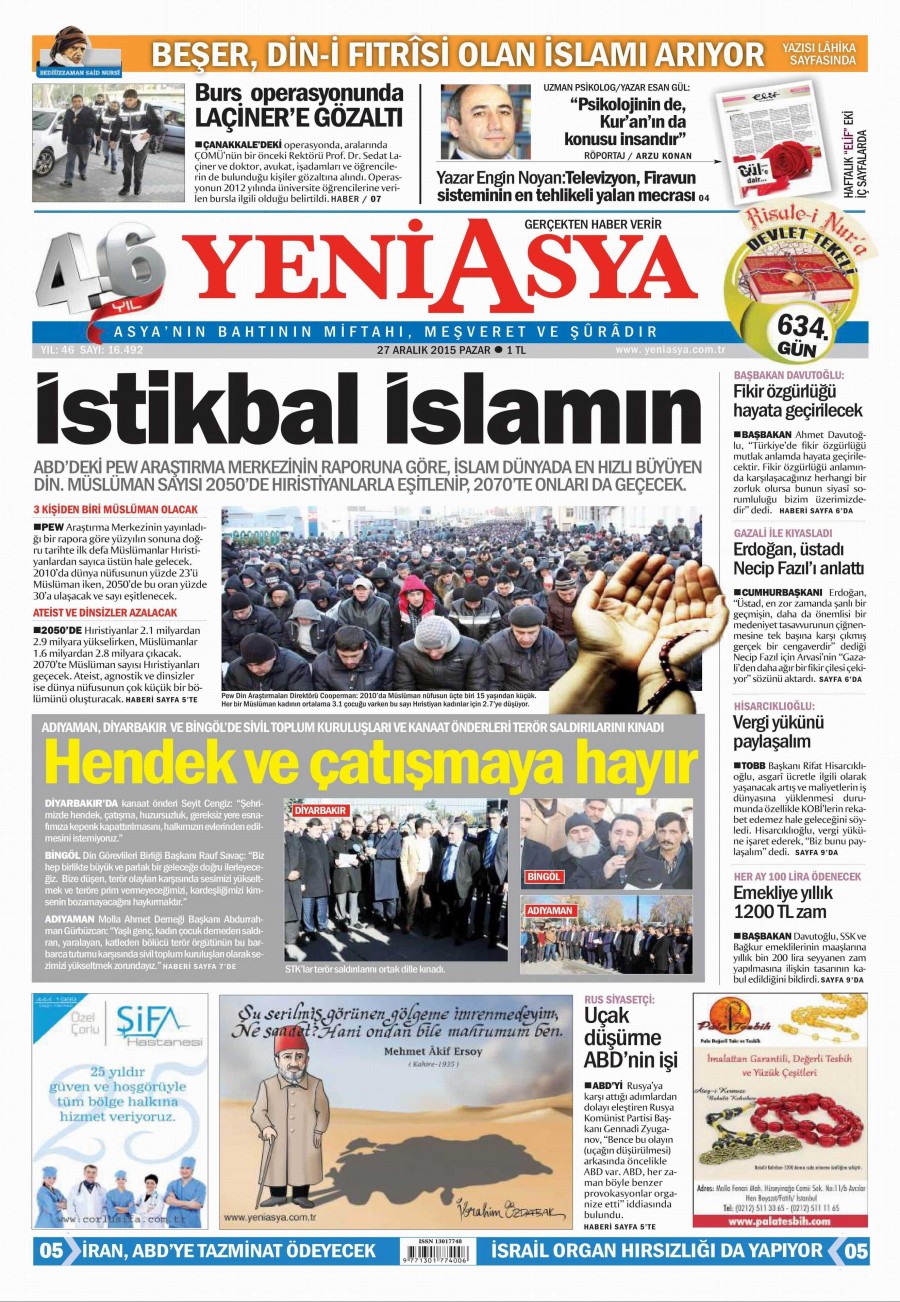 Günün gazete manşetleri (27 Aralık 2015) - 646