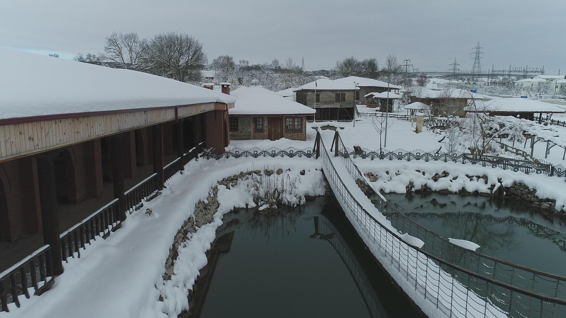 Açık hava müzesi karlar altında kaldı - 1