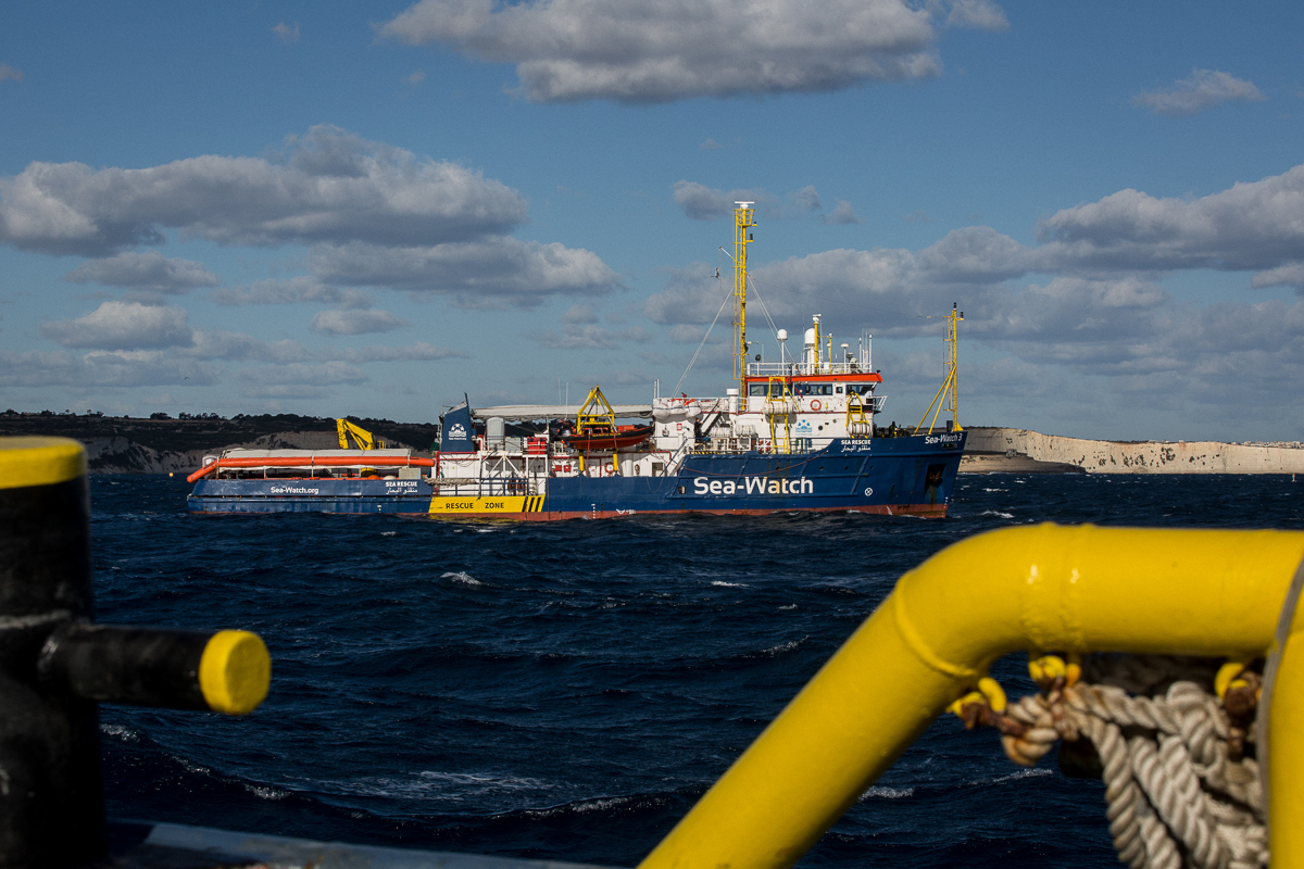 Akdeniz'de mahsur kalan kurtarılmış göçmenler - 1