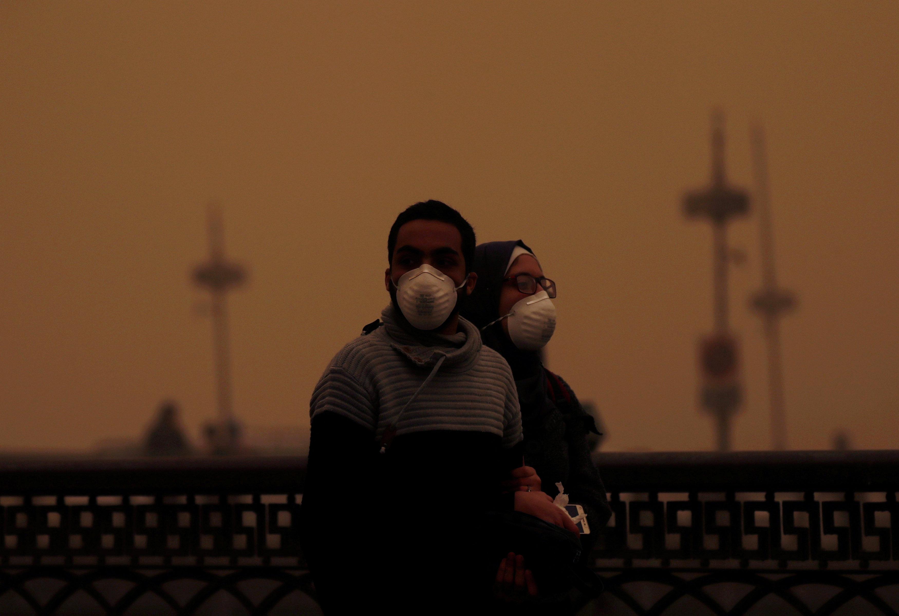 Kum fırtınası, Mısır'da yaşamı olumsuz etkiledi - 6