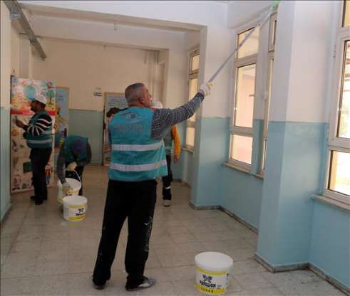 Denetimli serbestlik yükümlüsü mahkumlar okulları yeniliyor - 2