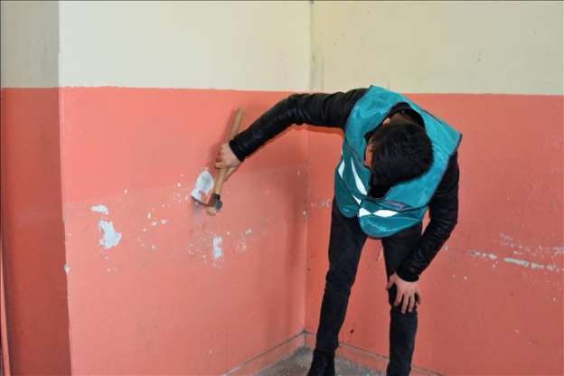 Denetimli serbestlik yükümlüsü mahkumlar okulları yeniliyor - 23