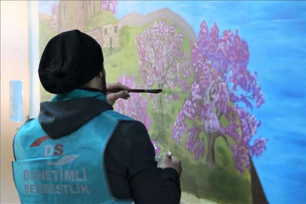 Denetimli serbestlik yükümlüsü mahkumlar okulları yeniliyor - 26