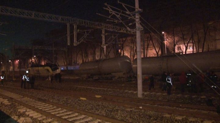 Ankara'da akaryakıt yüklü tren raydan çıktı - 20
