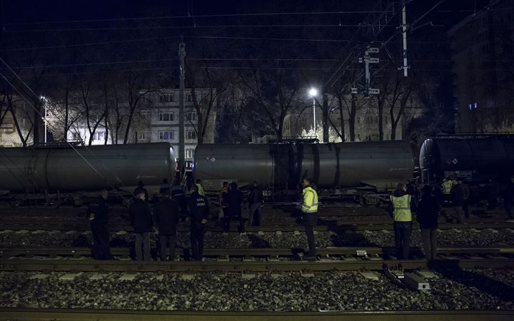 Ankara'da akaryakıt yüklü tren raydan çıktı - 25