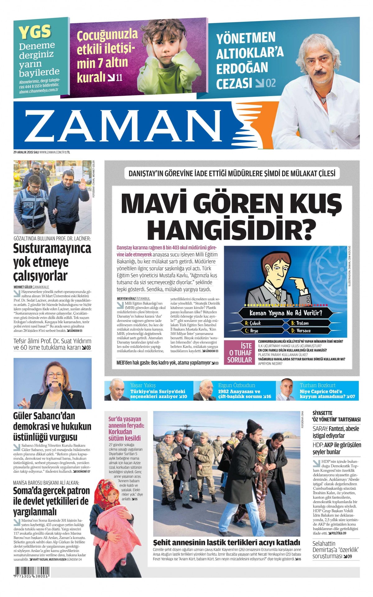 Gazeteler bugün ne yazdı? - 5