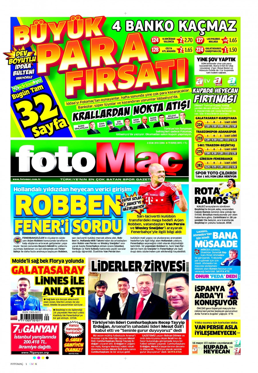 Bugün gazeteler ne yazdı? (8 Ocak 2016) - 689