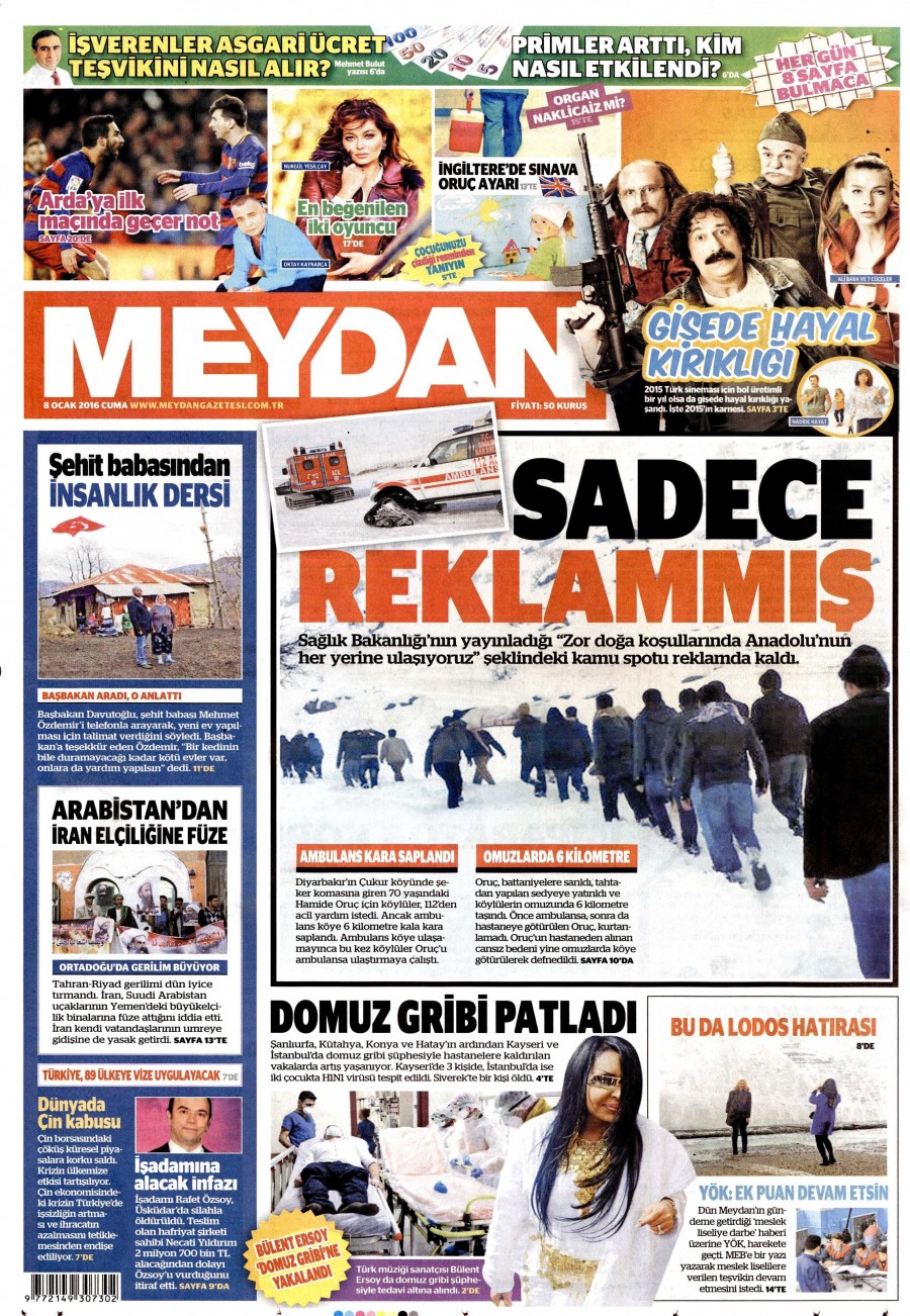Bugün gazeteler ne yazdı? (8 Ocak 2016) - 528