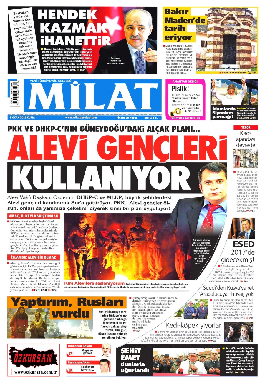 Bugün gazeteler ne yazdı? (8 Ocak 2016) - 901