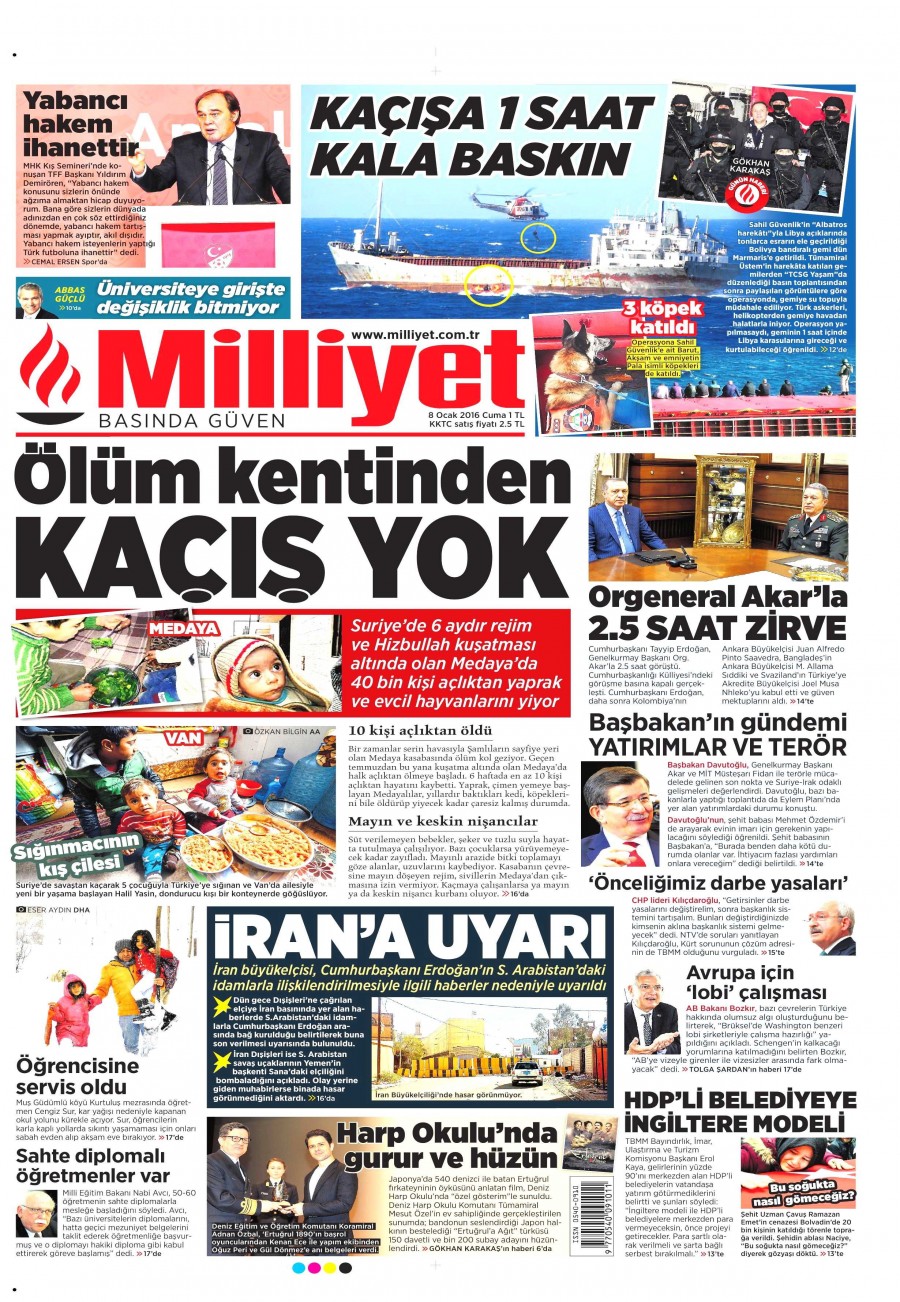 Bugün gazeteler ne yazdı? (8 Ocak 2016) - 547
