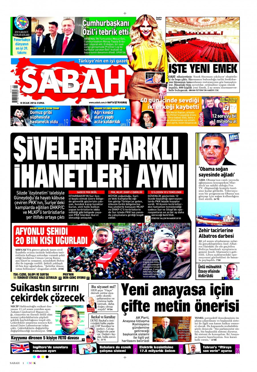 Bugün gazeteler ne yazdı? (8 Ocak 2016) - 699