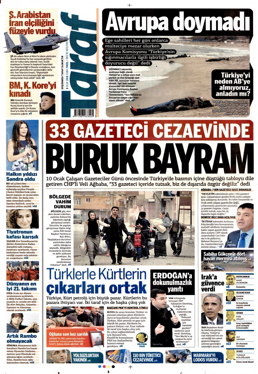 Bugün gazeteler ne yazdı? (8 Ocak 2016) - 767