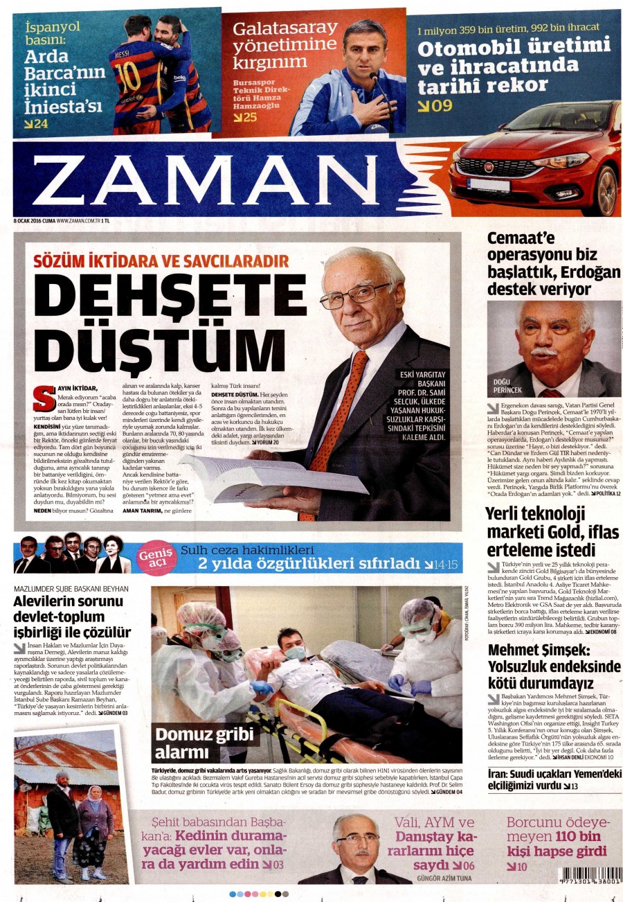 Bugün gazeteler ne yazdı? (8 Ocak 2016) - 673