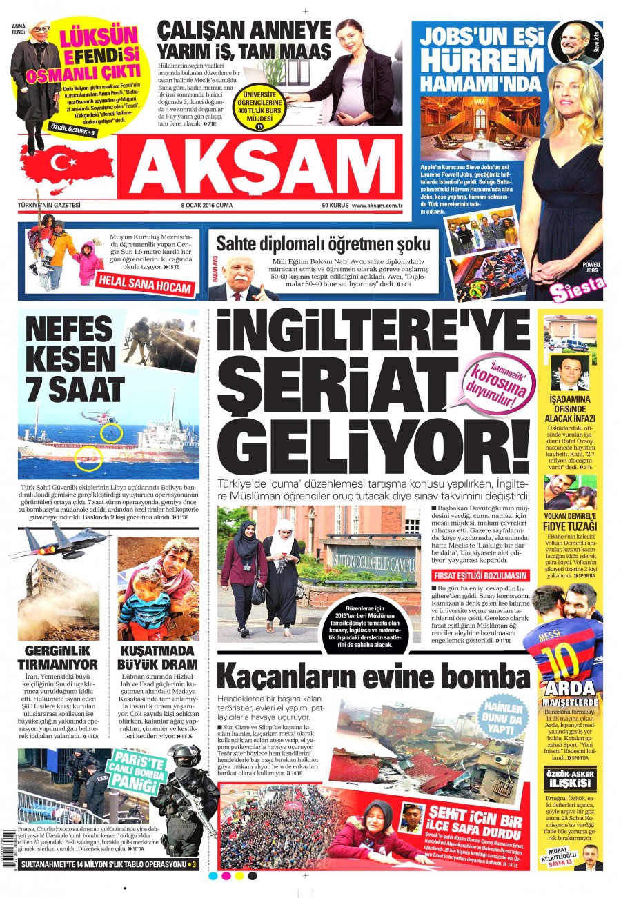 Bugün gazeteler ne yazdı? (8 Ocak 2016) - 835