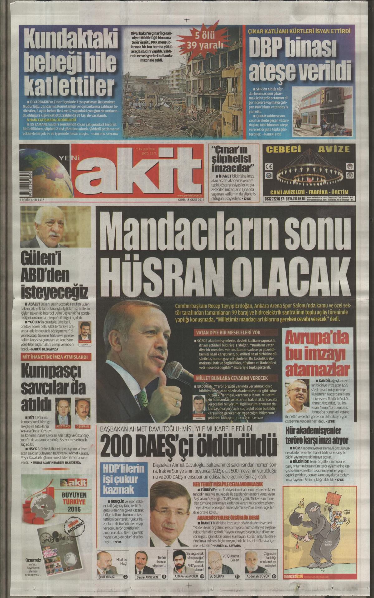 Gazeteler bugün ne yazdı? - 25