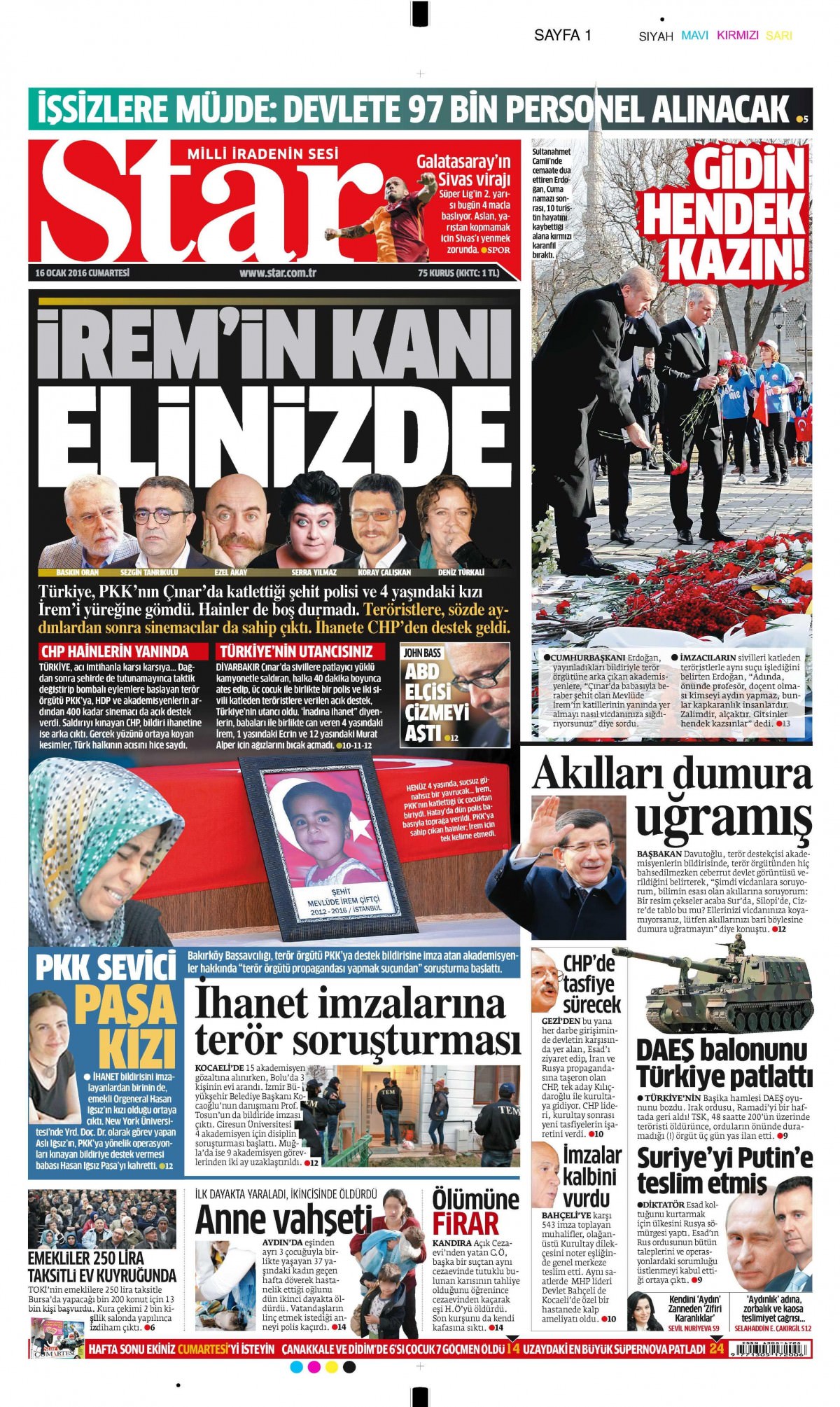 Gazeteler bugün ne yazdı? - 1