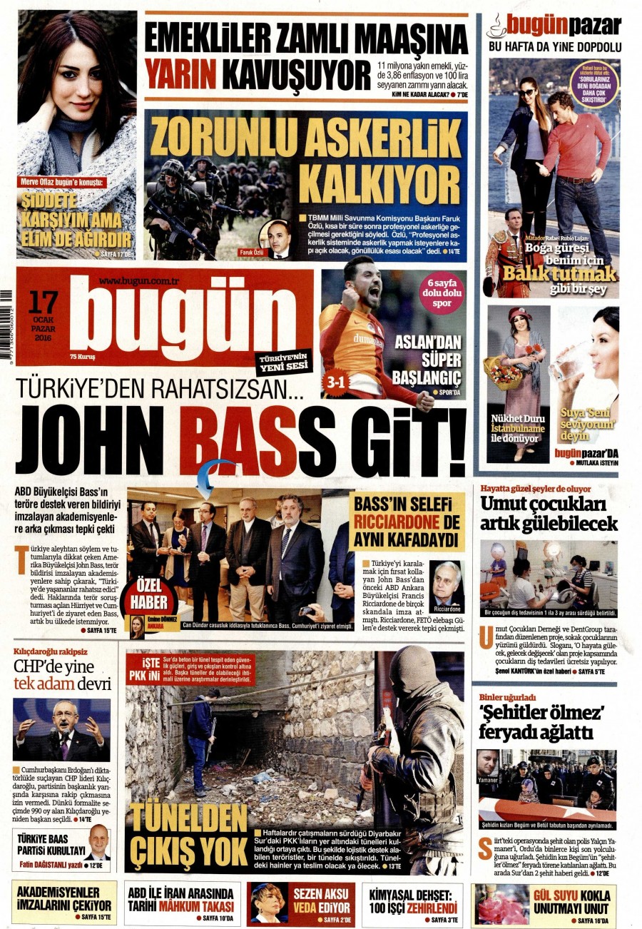 Günün gazete manşetleri (17 Ocak 2016) - 716