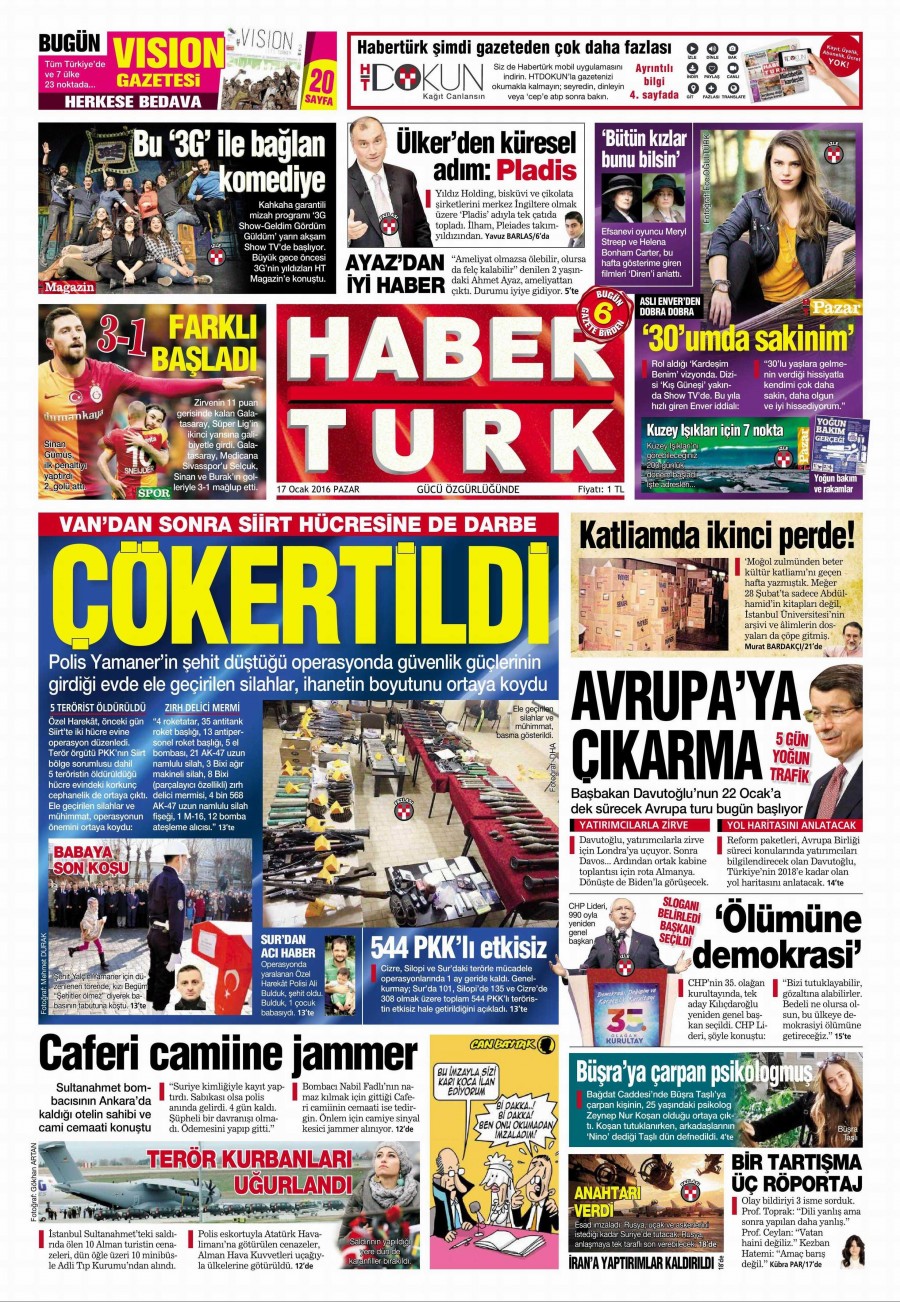 Günün gazete manşetleri (17 Ocak 2016) - 511