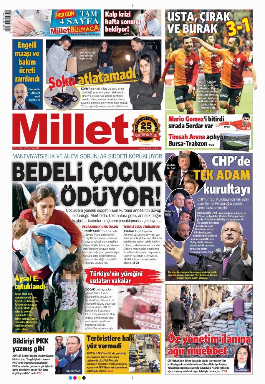 Günün gazete manşetleri (17 Ocak 2016) - 795
