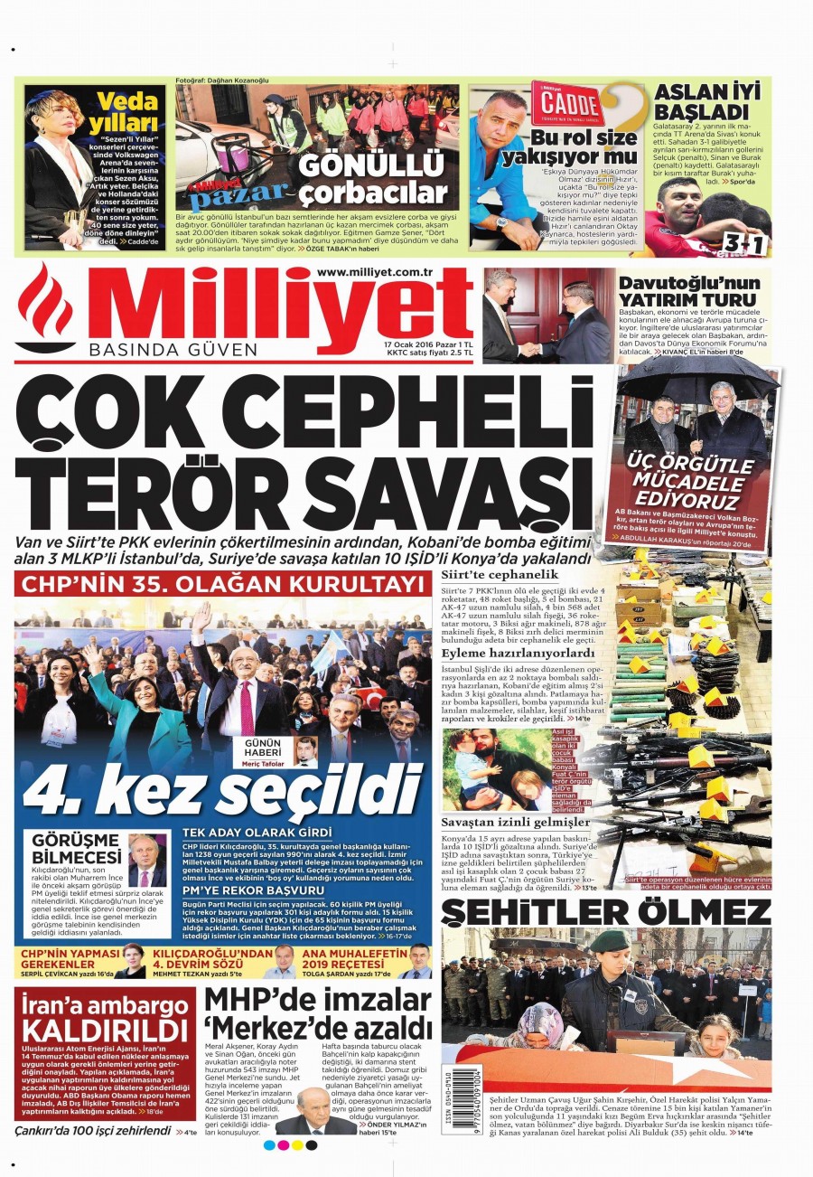 Günün gazete manşetleri (17 Ocak 2016) - 786