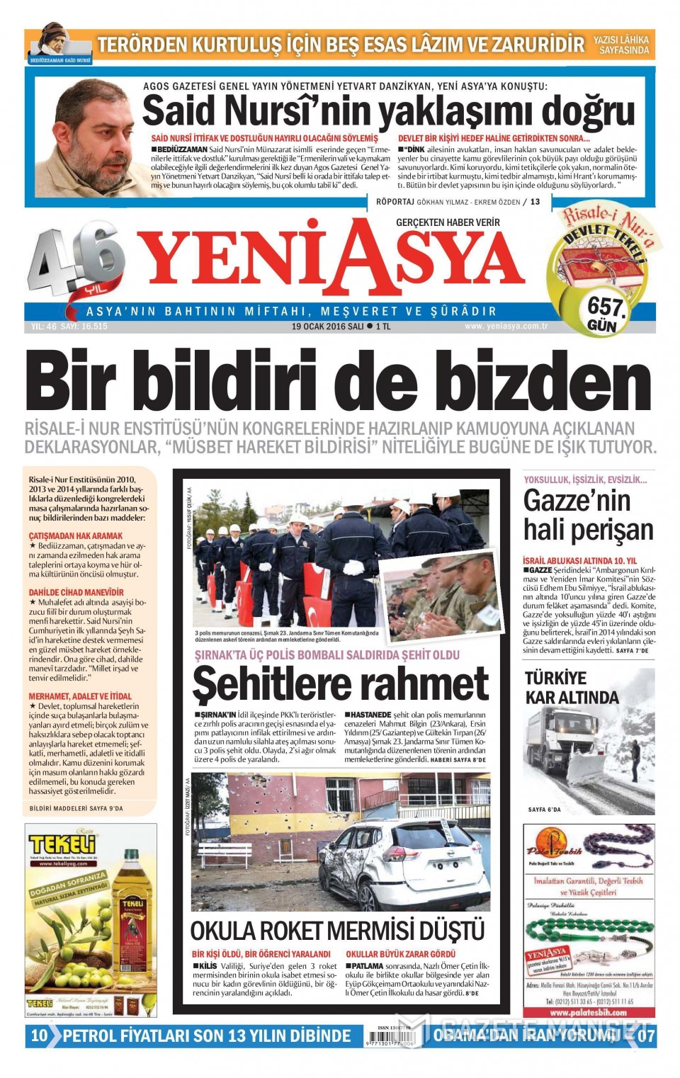 Gazeteler bugün ne yazdı? - 746