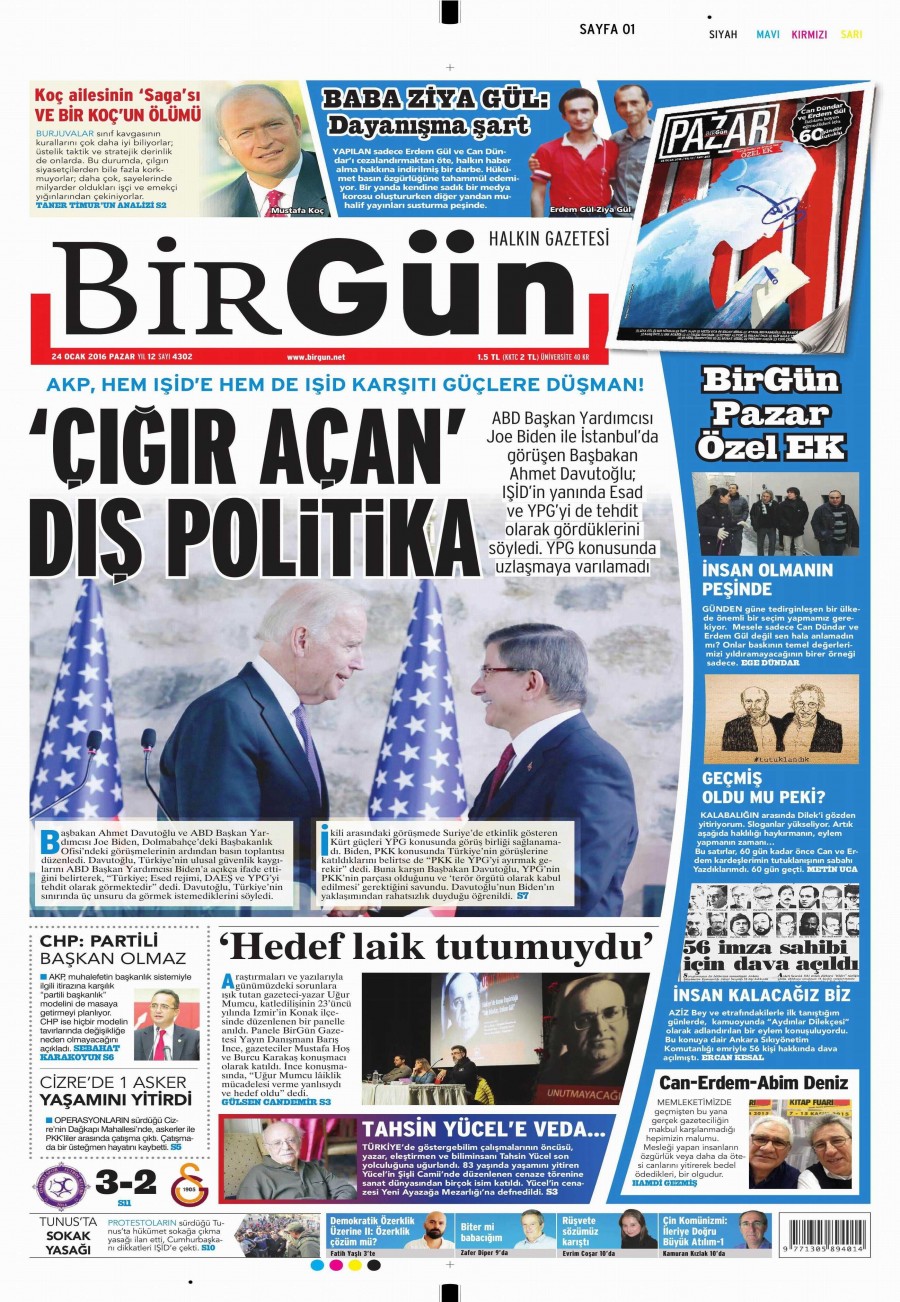 24 Ocak 2016 Günün gazete manşetleri - 780
