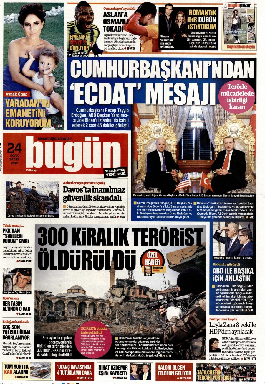 24 Ocak 2016 Günün gazete manşetleri - 931