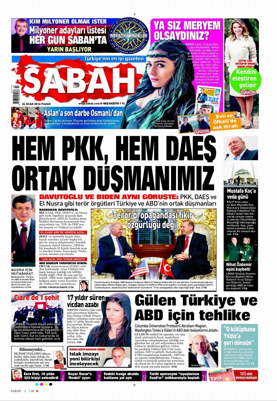 24 Ocak 2016 Günün gazete manşetleri - 682