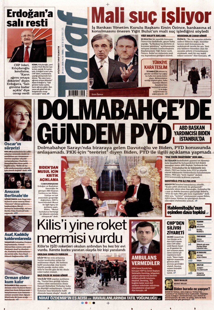 24 Ocak 2016 Günün gazete manşetleri - 876