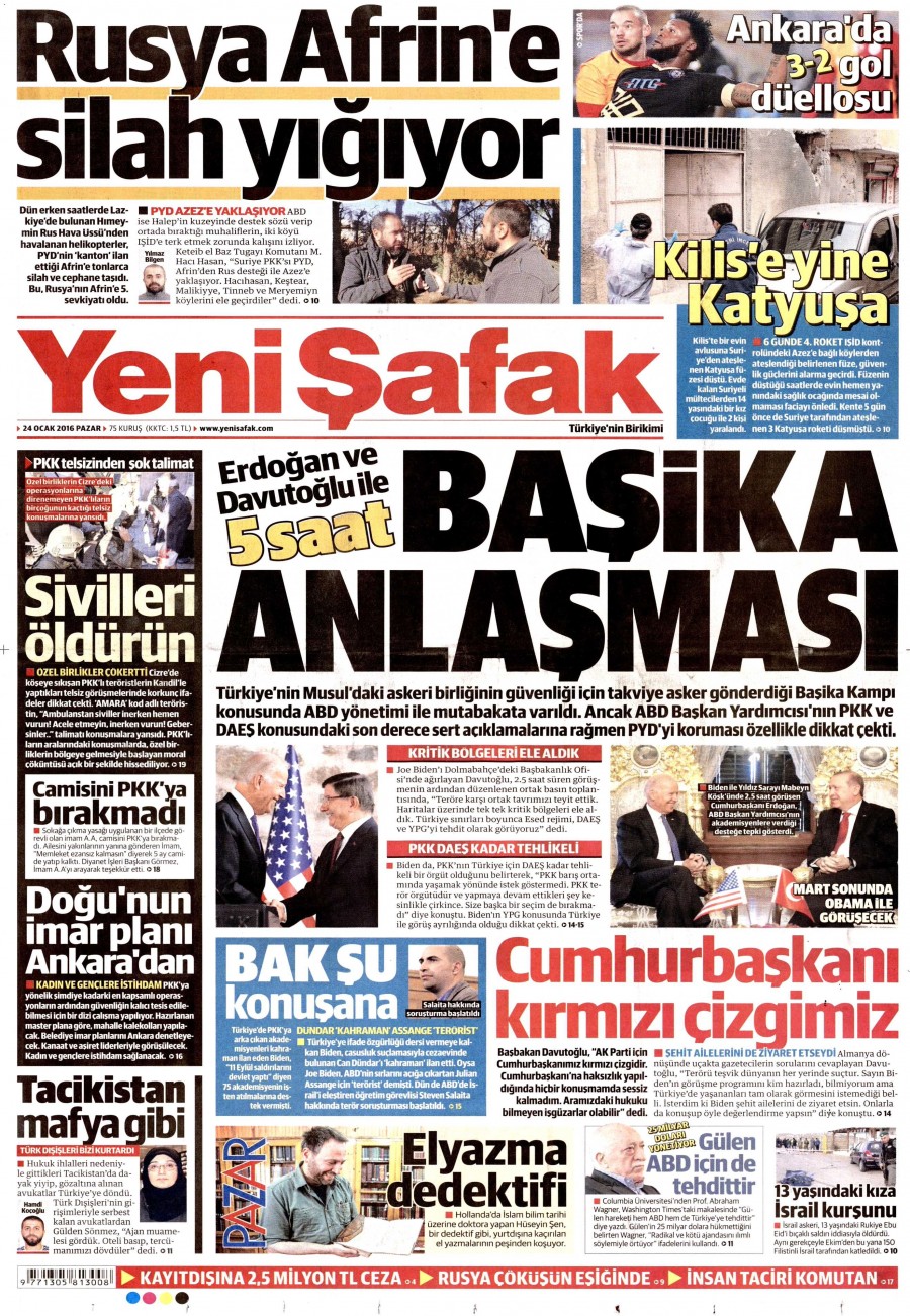 24 Ocak 2016 Günün gazete manşetleri - 931