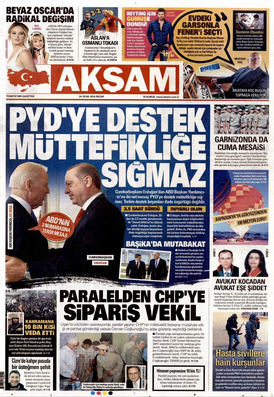 24 Ocak 2016 Günün gazete manşetleri - 556