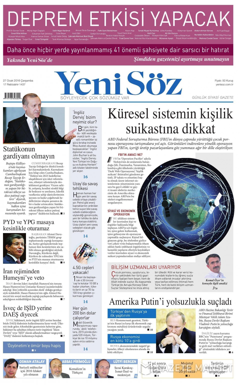 Gazeteler bugün ne yazdı? - 945