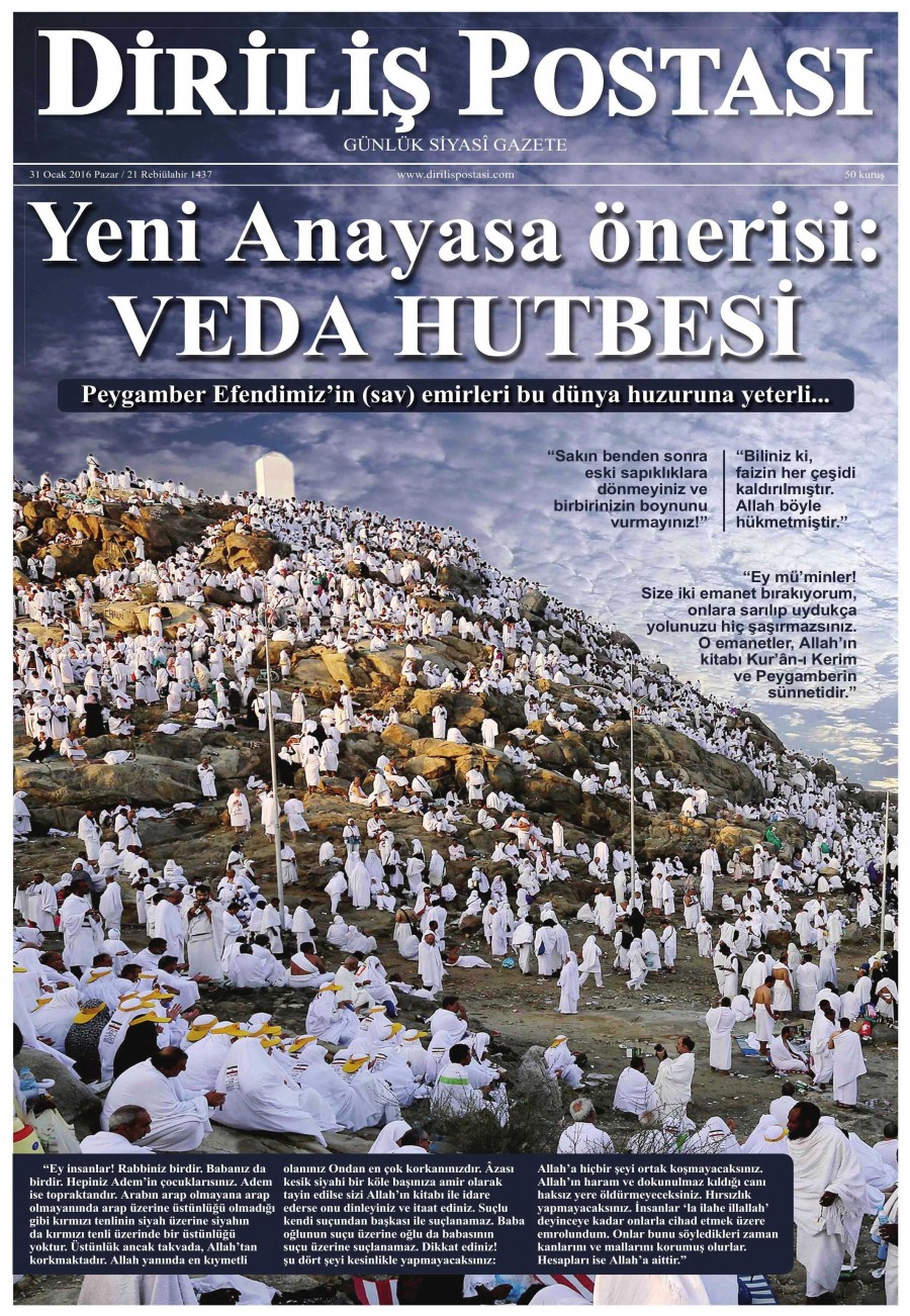 Gazete manşetleri (31 Ocak 2016) - 907