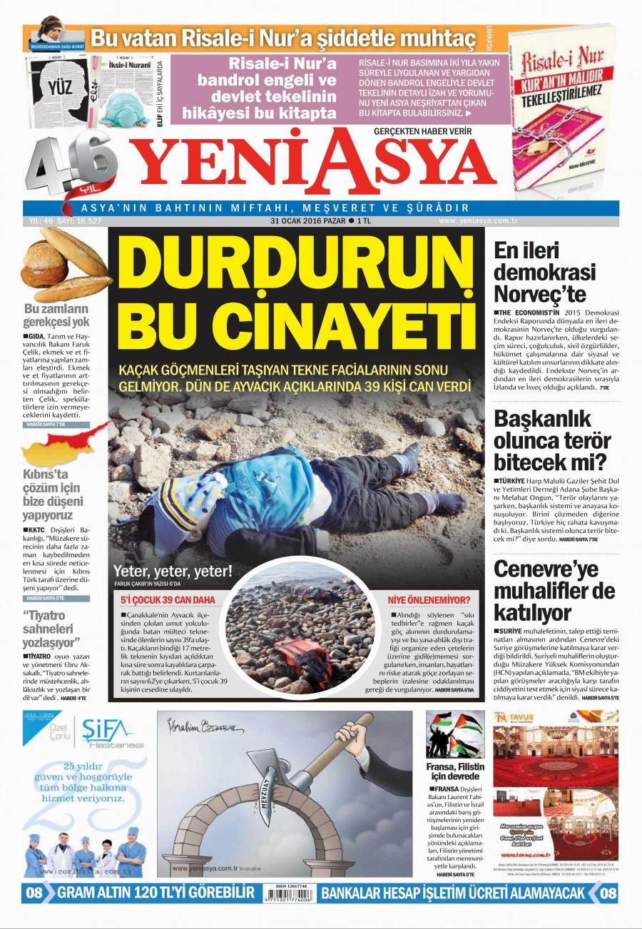 Gazete manşetleri (31 Ocak 2016) - 588
