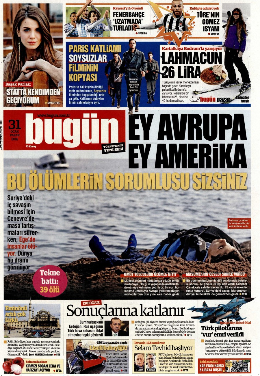Gazete manşetleri (31 Ocak 2016) - 792