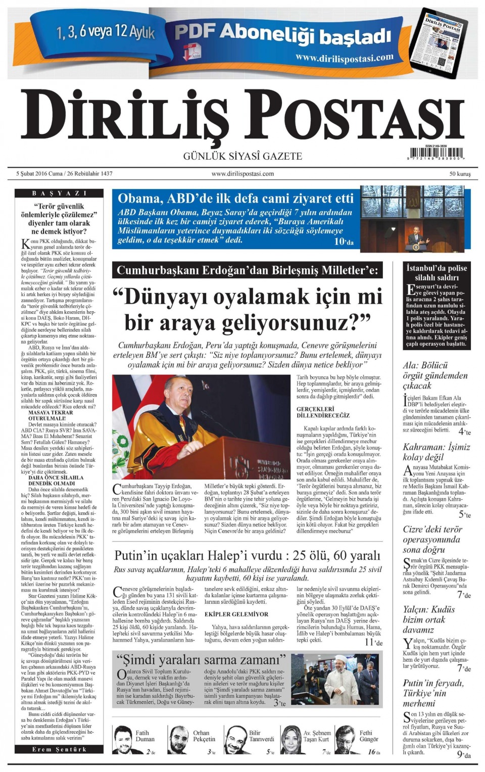 Gazeteler bugün ne yazdı? - 1