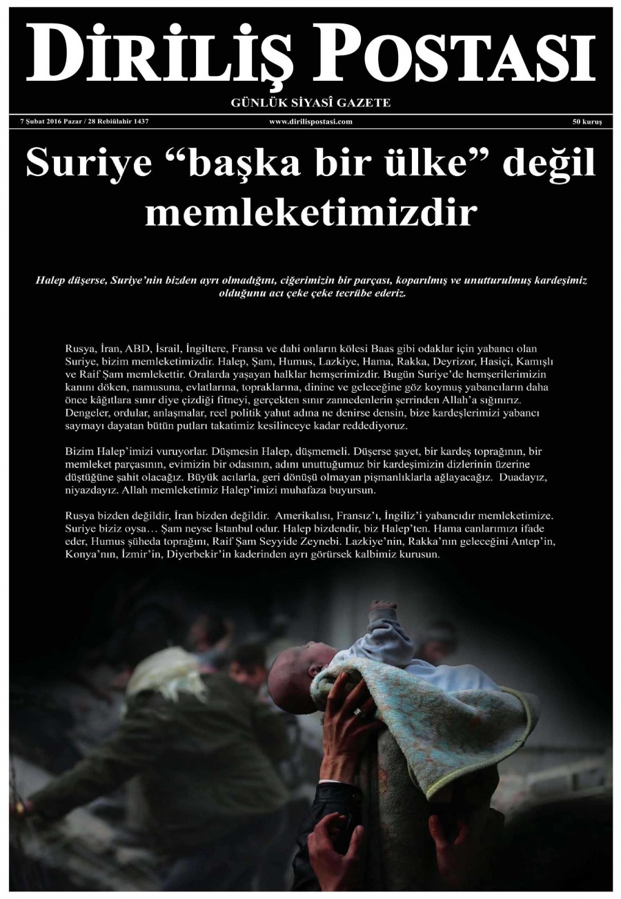 7 Şubat 2016 gazete manşetleri - 654