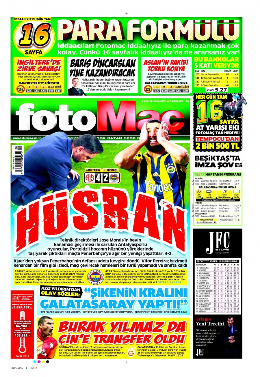 7 Şubat 2016 gazete manşetleri - 906