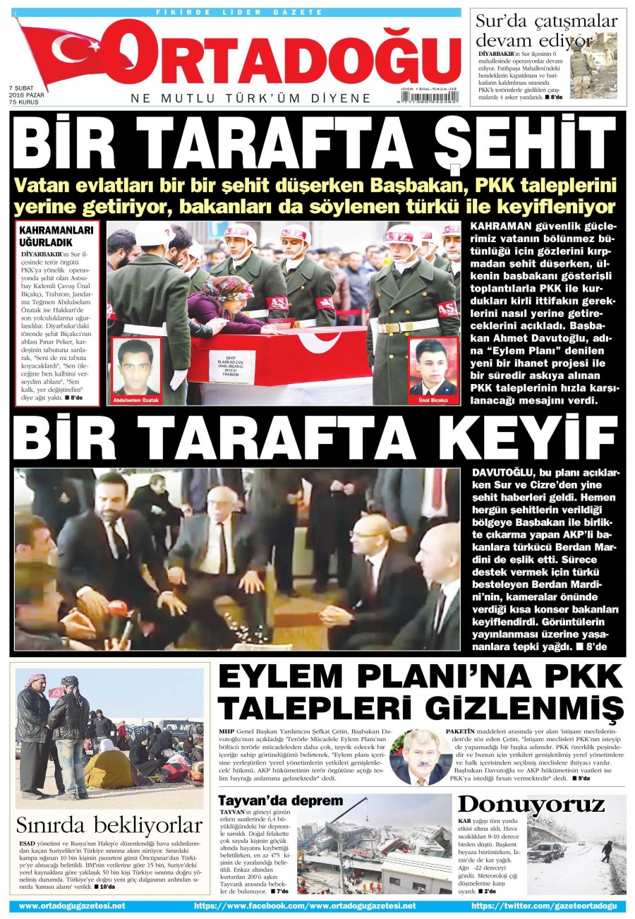7 Şubat 2016 gazete manşetleri - 646