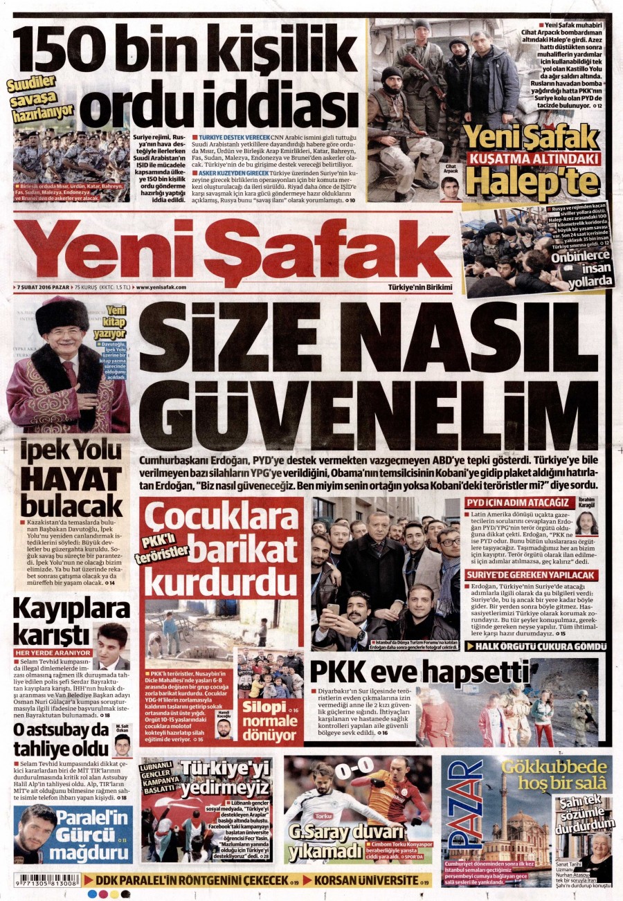 7 Şubat 2016 gazete manşetleri - 862