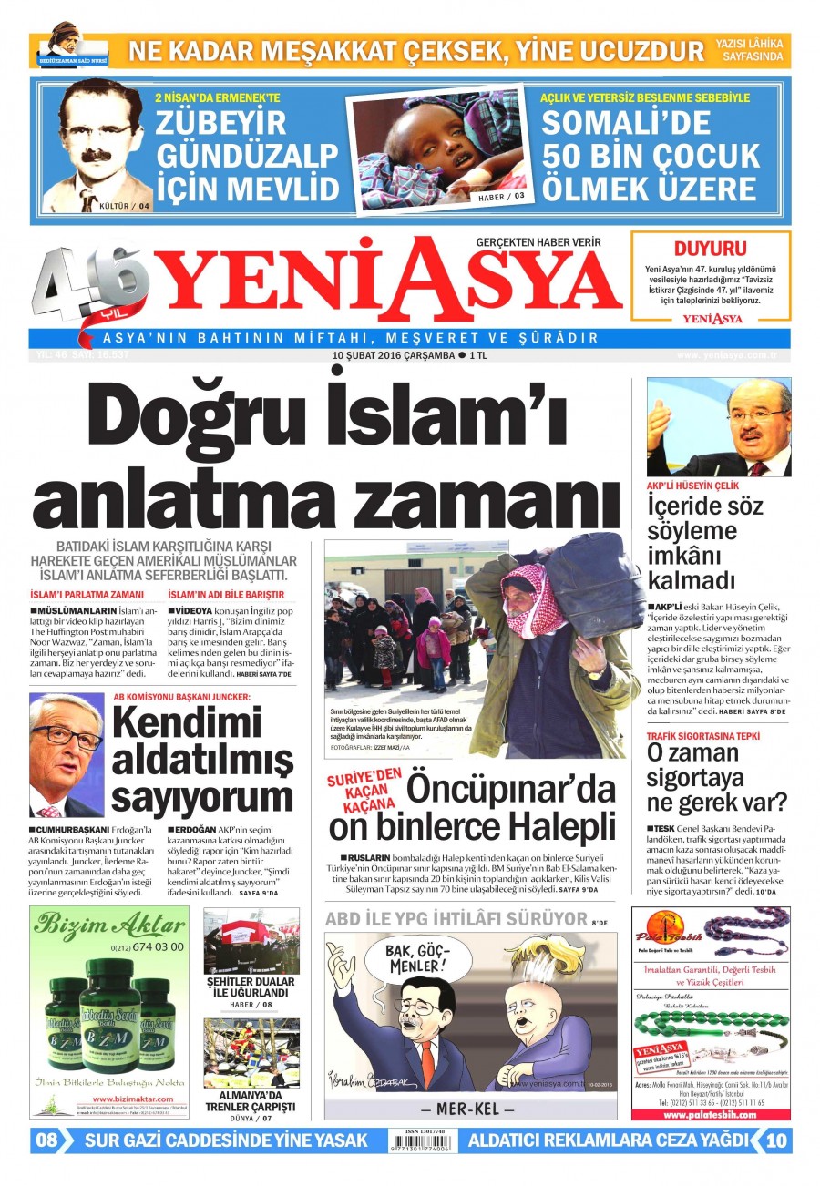 10 Şubat 2016 gazete manşetleri - 535