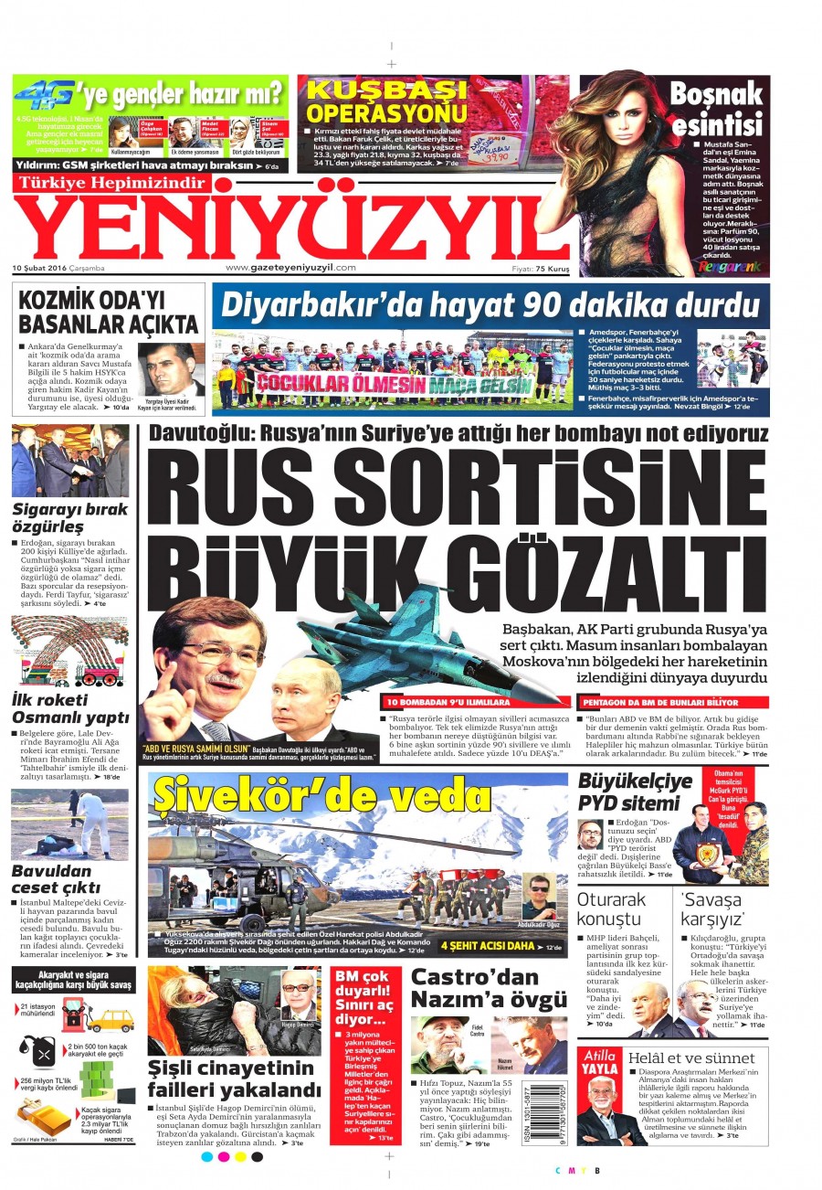 10 Şubat 2016 gazete manşetleri - 634
