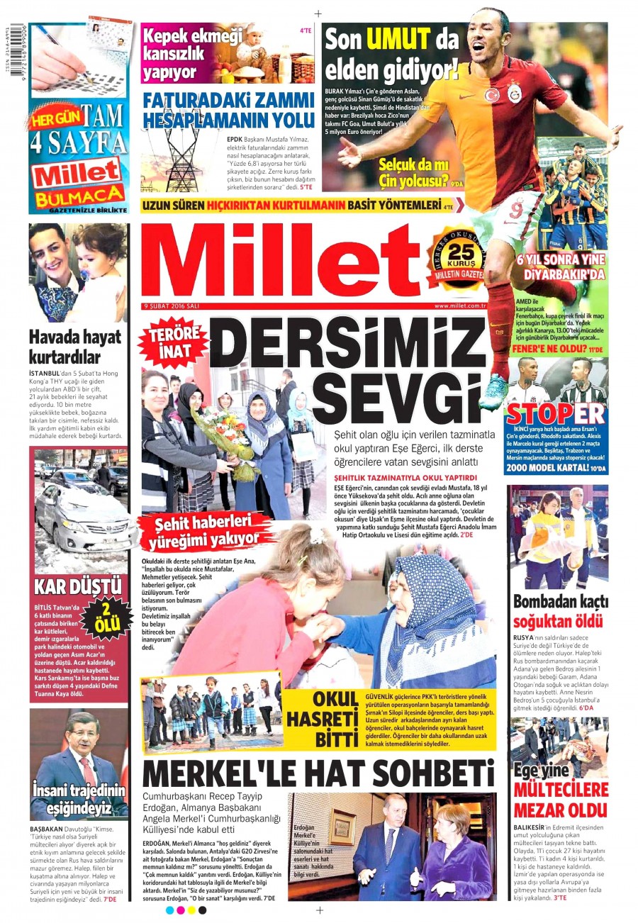 10 Şubat 2016 gazete manşetleri - 693