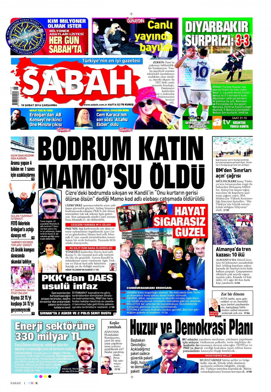 10 Şubat 2016 gazete manşetleri - 622