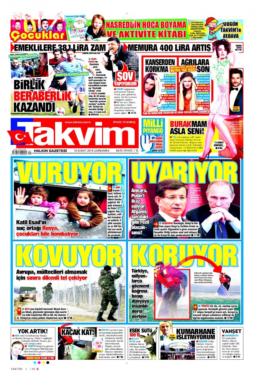 10 Şubat 2016 gazete manşetleri - 588